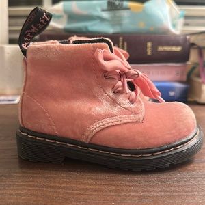 Dr. Martens Pink Velvet Boots!
